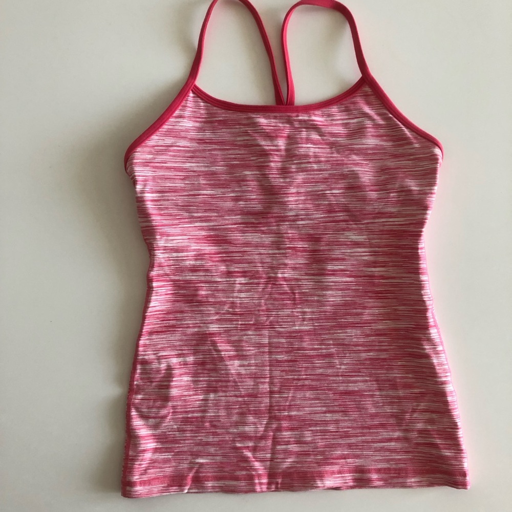 Lululemon Pink Space Dye Power Y Tank